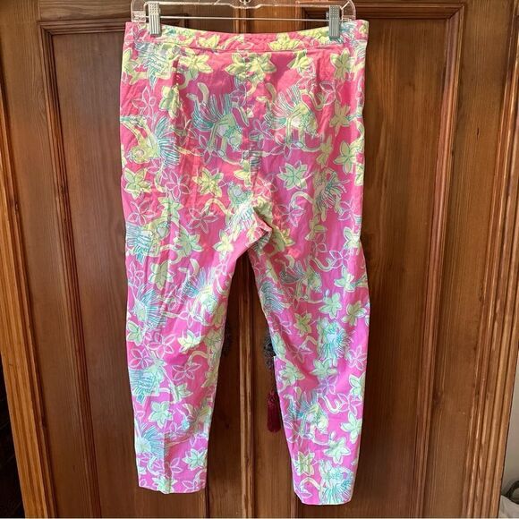 Lilly Pulitzer rocka hula monkey print pants sz 12 vintage ‘90’s - Picture 2 of 14